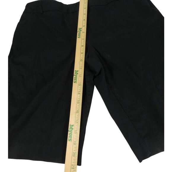 7th Avenue New York & Co. Women's Size 14 Bermuda Black Shorts Casual - Picture 3 of 7